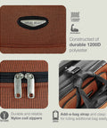 Amsterdam Softside Expandable Luggage With Rolling Wheels Gray 29 Inch Large Durable 1200D Polyester close-up details
