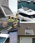 50W 12V Solar Panel Kit With Trickle Charger Maintainer, Waterproof Controller, And Adjustable Mount Bracket installation on vehicles and boats