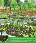 Heavy Duty 48x48 Inch U Shape Metal Garden Trellis For Raised Beds With Adjustable Angle Arch Design Climbing Plant Support