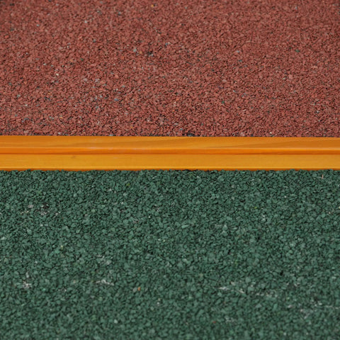 Close-up of Durable Wooden Dog Seesaw For Training And Agility Suits Big And Small Breeds With A Stable Pinewood Frame And Non Slip Rubber