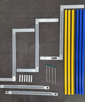 Outdoor Dog Agility Weave Pole System For Above Ground Obstacle Course Training 6 Pole Set With Rustproof PVC And Aluminum Poles