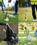 Volunteers using Two Pack 36 Inch Grabber Reacher Tool For Seniors Foldable Reachers With Anti Slip 90 Degree Rotating Jaw outdoors