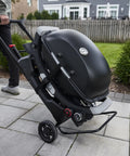 Portable Folding Grill Cart With All Terrain Wheels For On The Go Grillin Heavy Duty Strap Keeps Your Grill Secured