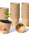 40 Pcs 3.15 Inch Biodegradable Peat Pots For Seedlings And Seed Starters With Drainage Holes Organic Round Plant Pots