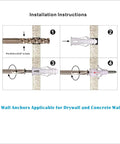 Installation instructions for Size Eight Drywall And Concrete Anchors Kit With Stainless Steel Screws