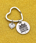 Heart-shaped Engineering Student Gift Keychain For Graduation Cool Mechanical Engineer Jewelry For Coworkers And Students