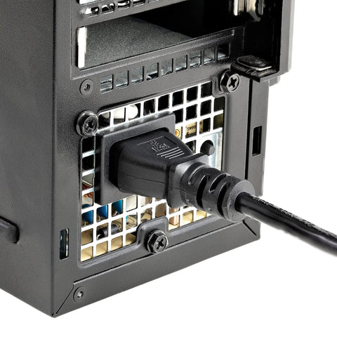 10 Ft Computer Power Cord NEMA 5-15P To C13 For Home Office Desktop Setup Printers PC Monitors 18 AWG 125V 10A Black Replacement Cable UL Listed Durable Fully Molded Strain Relief connected to computer