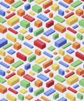 Building Blocks Cotton Fabric By The Yard 100 Percent Combed Cotton With Dope Vibrant Digital Print Soft As Butter Lightweight Quilt Ready Material For Apparel Crafts And DIY Projects Perfect For Modern Makers And Weekend Sewers. multicolor brick print
