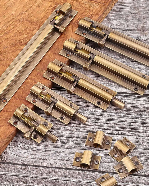 Vintage Bronze Barrel Bolt Latch For Barn Doors Heavy Duty Sliding Door Lock 1.5 Inch To 10 Inch Sizes Copper Construction
