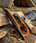 Easy Fire Starter Rod With Compass For Camping And Hiking, Magnesium Ferrocerium Fire Spark Rod 3/8 Inch By 6 Inch on wood