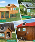 Solar Exhaust Fan with 24000mAh Battery and 25W Panel in chicken coop, greenhouse, dog house, and shed.