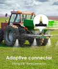 Tractor in field using Extendable Sprayer Boom Wand With Four Nozzles And 3/8 Inch Brass Barb, spraying wide area