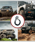Beefy Soft Shackle Half Inch By 22 Inch 2 Pack 55000 Lb Max Strength Recovery Rope with SUVs in off-road conditions