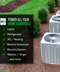Keep The Lights On With A 12000 Watt Dual Fuel Portable Generator For Whole Home Power Backup Gas Or Propane With Electric Start.