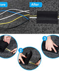Carpet Cord Cover Cable Protector For Commercial Office Carpet 9.84 Ft Black Easy To Cut And Install Rope Loop Design