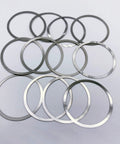 Heavy Duty 18-8 Stainless Steel Barrel Shim Nuts And Free Float Spacers With.001 To.004 Inch Thickness tight ring shims 12 piece set