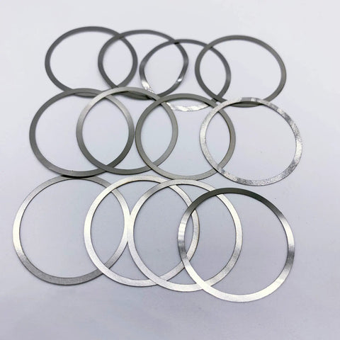 Heavy Duty 18-8 Stainless Steel Barrel Shim Nuts And Free Float Spacers With.001 To.004 Inch Thickness tight ring shims 12 piece set
