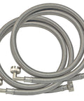 6 Ft Washing Machine Hoses With Elbows Pack Of 2 3/4 In FHT X 3/4 In FHT Braided Stainless Steel Supply Lines