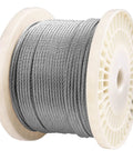 316 Stainless Steel Wire Rope Cable One Eighth Inch 300 Feet 7x7 Aircraft Cable spool