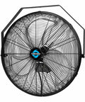 High Velocity 20 Inch Industrial Wall Fan With 4750 CFM, 3 Speed Settings, 6 Ft Power Cord, UL Listed For Workshops, Garages And Warehouses, Black
