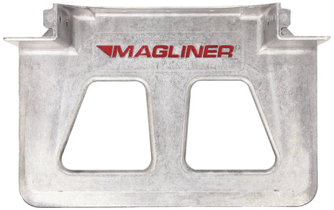 14 By 7 And A Half Inches Die Cast Aluminum Nose Plate For Hand Truck Replacement, Heavy Duty Nose Guard With Recessed Heel, Silver Finish, Durable Dolly Upgrade front view
