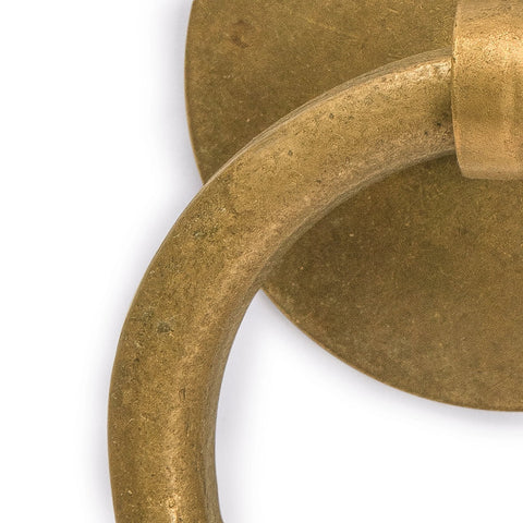 Close-up of brass Chinese medicine cabinet pull from Chinese Medicine Cabinet Pulls Set Of 2 Brass Cabinet Hardware For Architectural Interior Design