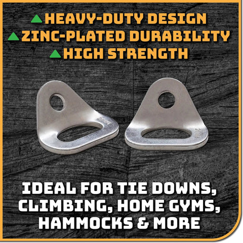 Heavy Duty 26kn Climbing Anchors Rated To 5845 Pounds Solid Steel Bolt Hangers Universal Fit for home gyms and hammocks, zinc-plated design.