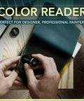 Hands using Bluetooth Color Reader For Designers, Instantly Scan And Match Colors, Then Share Swatches With A Portable Tool