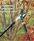 Go-To 28-Inch Power-Lever Bypass Lopper For Tree Trimming, Cuts Branches Up To 1.75 Inches, sharp blade cutting a branch