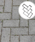 Concrete path made with Walkway Paver Mold Kit Reusable Concrete Path Maker, showing installed paving stones in a garden.