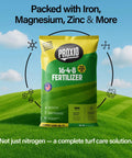 16-4-8 With Humates Lawn Fertilizer For Grass Covers 11,000 Sq Ft Works With Most Spreaders For All Turf Types 40 Lb Bag