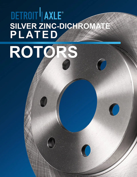 Front Brake Kit With Rotors And Ceramic Pads For Ford Expedition F 150 Lincoln Navigator 2010 Through 2021 Replacement Disc Brake Set Road Ready And Heavy Duty silver zinc rotor