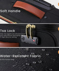 Your Go To Carry On That Fits Overhead Bins 22x14x9 Inches Water Resistant Softside Spinner With TSA Lock And 3 Pouches detail view
