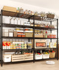 Five Tier Heavy Duty Metal Storage Shelves 60 Inch Wide Wire Shelving Unit Built To Last Holds A Beefy 1325 Lbs Total Load 265 Lbs Per Shelf in kitchen pantry