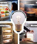 40 Watt Oven Light Bulbs 2 Pack For Oven Stove Refrigerator Microwave Incandescent High Temp 570F Capable in use