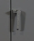 Heavy Duty Industrial Storage Cabinet, 60 Inch Wide By 24 Inch Deep By 78 Tall, 12 Gauge Steel, Dark Gray door handle close-up.