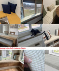 Bay Window Seat Cushion Pad, Custom Sized And Shaped For Curved Benches, Textured Foam, Non Slip Bottom, Cozy Indoor Seating