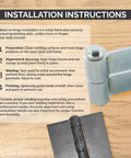 Installation instructions for weldable 4 inch square bright steel butt hinges standard duty