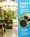 18 Inch Square Umbrella Base Weight For Any Offset Cantilever And Outdoor Patio Stands With Side Slot Opening, Easy Set Up, Sand Fillable, Wind Resistant, Prevents Tipping On Windy Days