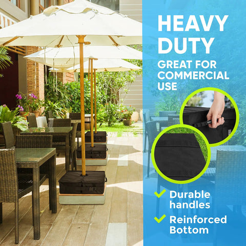 18 Inch Square Umbrella Base Weight For Any Offset Cantilever And Outdoor Patio Stands With Side Slot Opening, Easy Set Up, Sand Fillable, Wind Resistant, Prevents Tipping On Windy Days