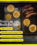 Reversible Cast Iron Grill And Griddle Pan For Two Burners 16.75 By 9.5 Inches Preseasoned PFAS Free Cookware cooking pancakes and bacon.