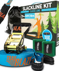 60ft Backyard Slackline Kit With Wide Tree Protectors For Kids And Adults, Essential Outdoor Playset For Family Fun Blue
