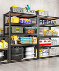 Beefy Heavy Duty Garage Shelving 5 Tier Steel Storage Racks For Tools And Auto Parts 72 By 36 By 16 Inches Anti Sagging Frame With 2200 Lb Capacity Sturdy Organizer For Water Groceries Bottles And Bulk Items in garage with tools and auto parts