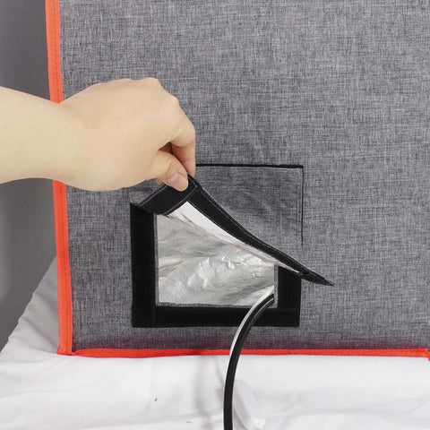 Dual Placement Resin 3D Printer Enclosure Tent with adjustable ventilation exhaust fan kit showing vent opening