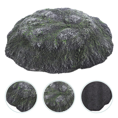 Top Shelf Floating Turtle Basking Platform With Smooth Stairs And Low Key Indestructible Resin Build Straight Up Perfect Chill Dock and Resting Rock for Small Tortoises and Reptile Tanks, textured surface.