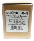 Box of Three Pole Definite Purpose Contactor 120 Volt, 40 Amp Inductive, 50 Amp Resistive, Box Lug Terminals, 50/60 Hz