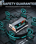 2500W Pure Sine Wave RV Inverter With Built In ATS And Shore Power Bypass For Off Grid RV Living with safety features