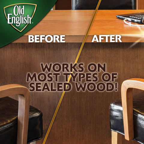 Lemon Oil Furniture Polish Six Pack 12 Ounce Bottles Total 72 Ounces Clean Condition And Shine Wood Restore Before and After Image
