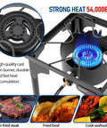 Portable Propane Burner For Camping And Outdoor Cooking With Adjustable Legs Easy To Carry Gas Stove 54000 BTU