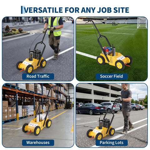 Heavy Duty Adjustable Line Striping Machine For Lawns, Parking Lots And Sports Fields marking roads and fields